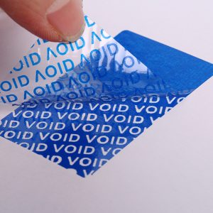 Nhãn VOID chuyển nhượng một phần màu xanh lam.